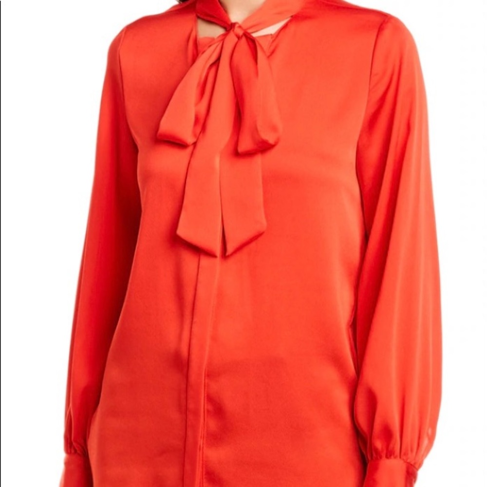 BCBGMAXAZRIA V-NECK BLOUSE